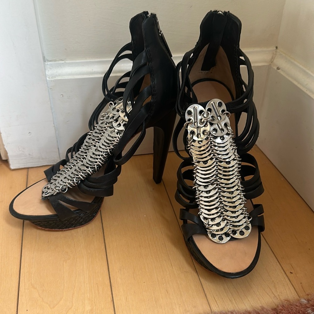 Lamb Black Heels with Tassle
